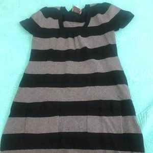 Gray and Black Striped Dress